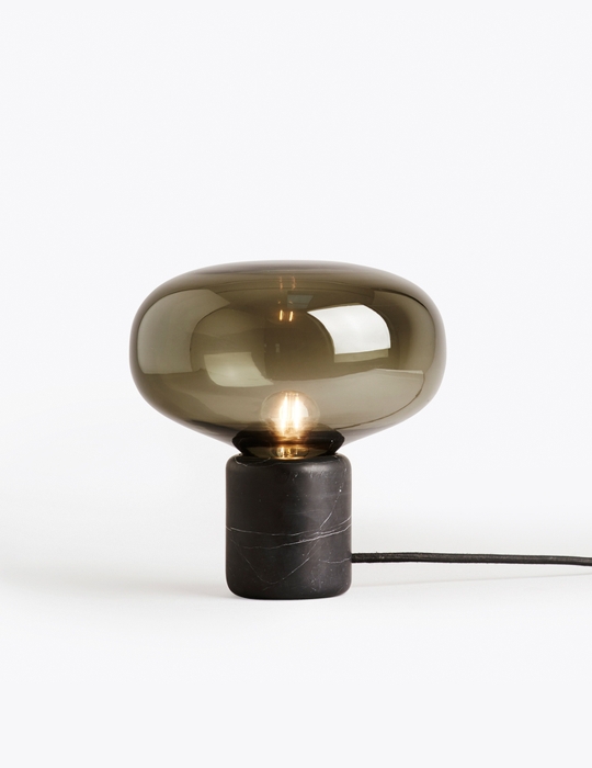 New Works Karl Johan Table Lamp Smoked Black