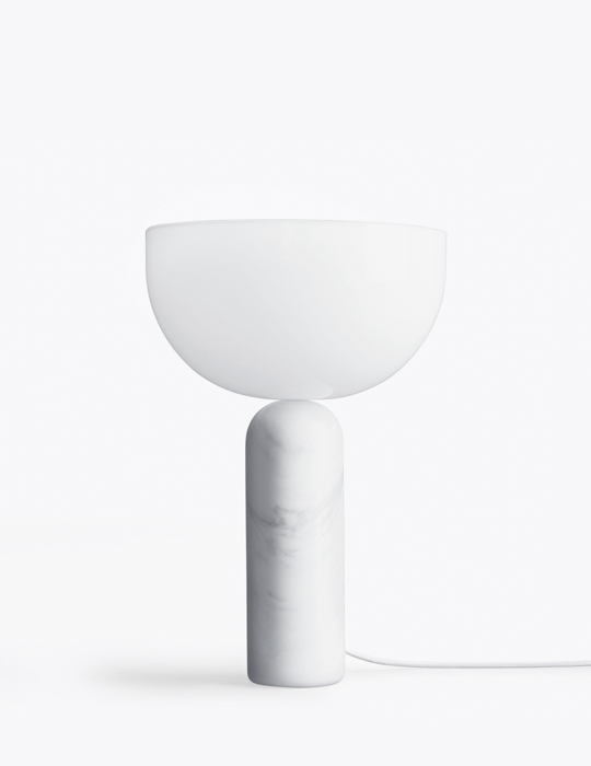 New Works Large Kizu Table Lamp White Marble