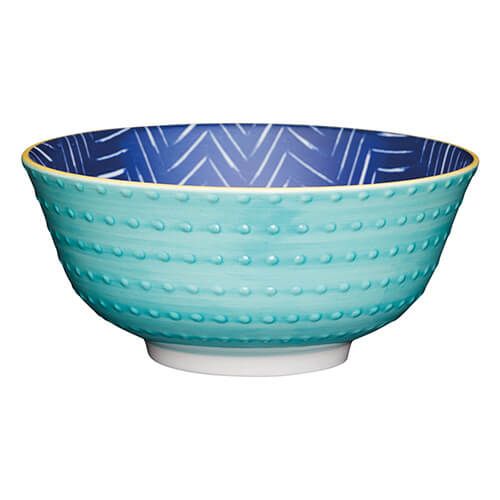 Kitchen Craft Blue and Turquoise Embossed Bowl