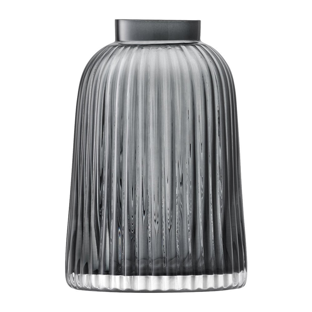 LSA International H20cm Grey Pleat Vase