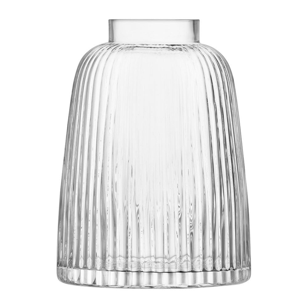 LSA International Clear Pleat Vase H26cm