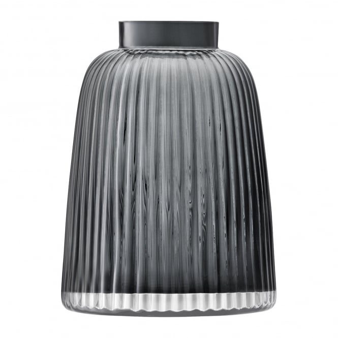 LSA International H26cm Grey Pleat Vase