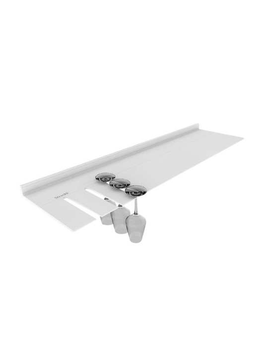 Strackk Aluminum Glass Slots Left Shelf 110 cm 