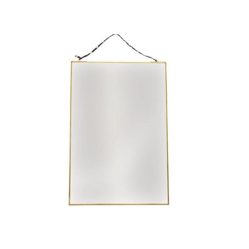 Nkuku Antique Brass Kiko Mirror 40 x 25cm