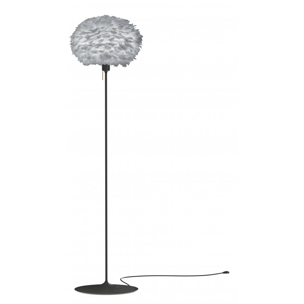 grey feather floor lamp