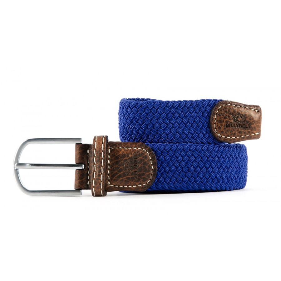 BILLYBELT Royal Blue Elastic Braided Belt 