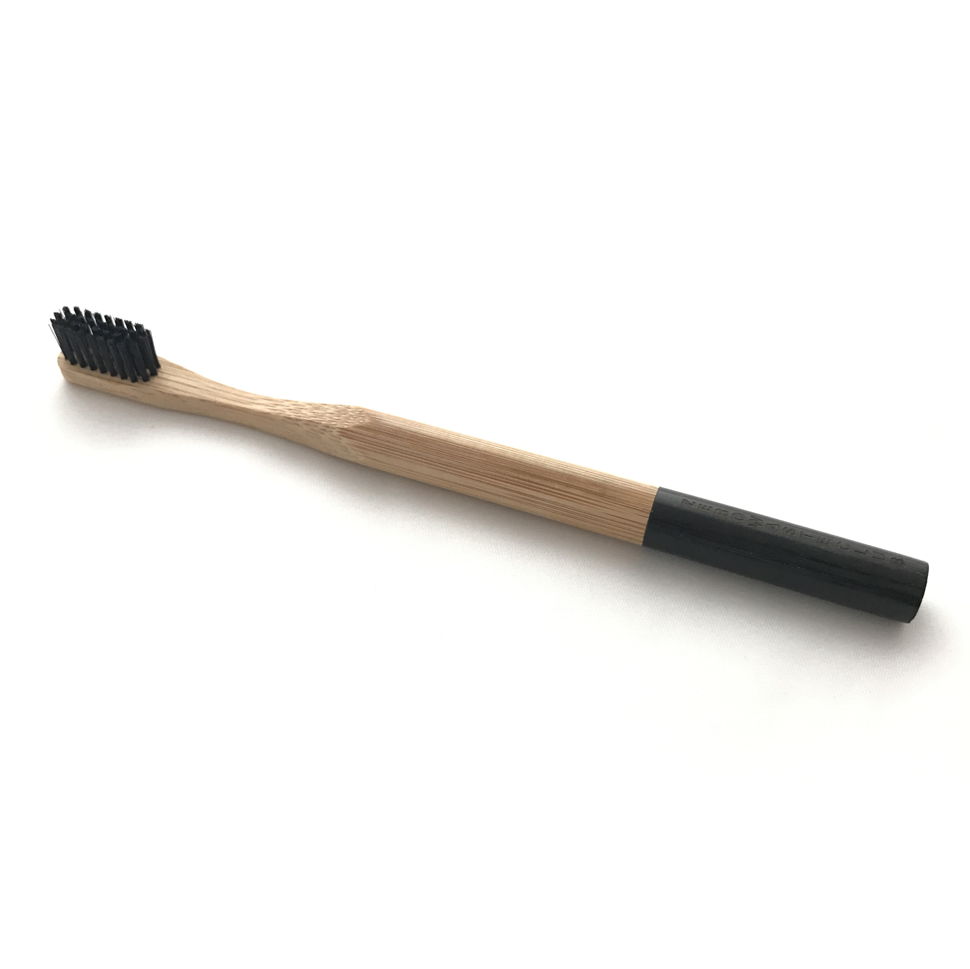 Zero Waste Club Black Adult Bamboo Toothbrush With Bamboo Handle 