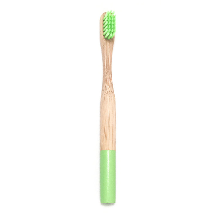 Zero Waste Club Green Kids Bamboo Toothbrush With Bamboo Handle 