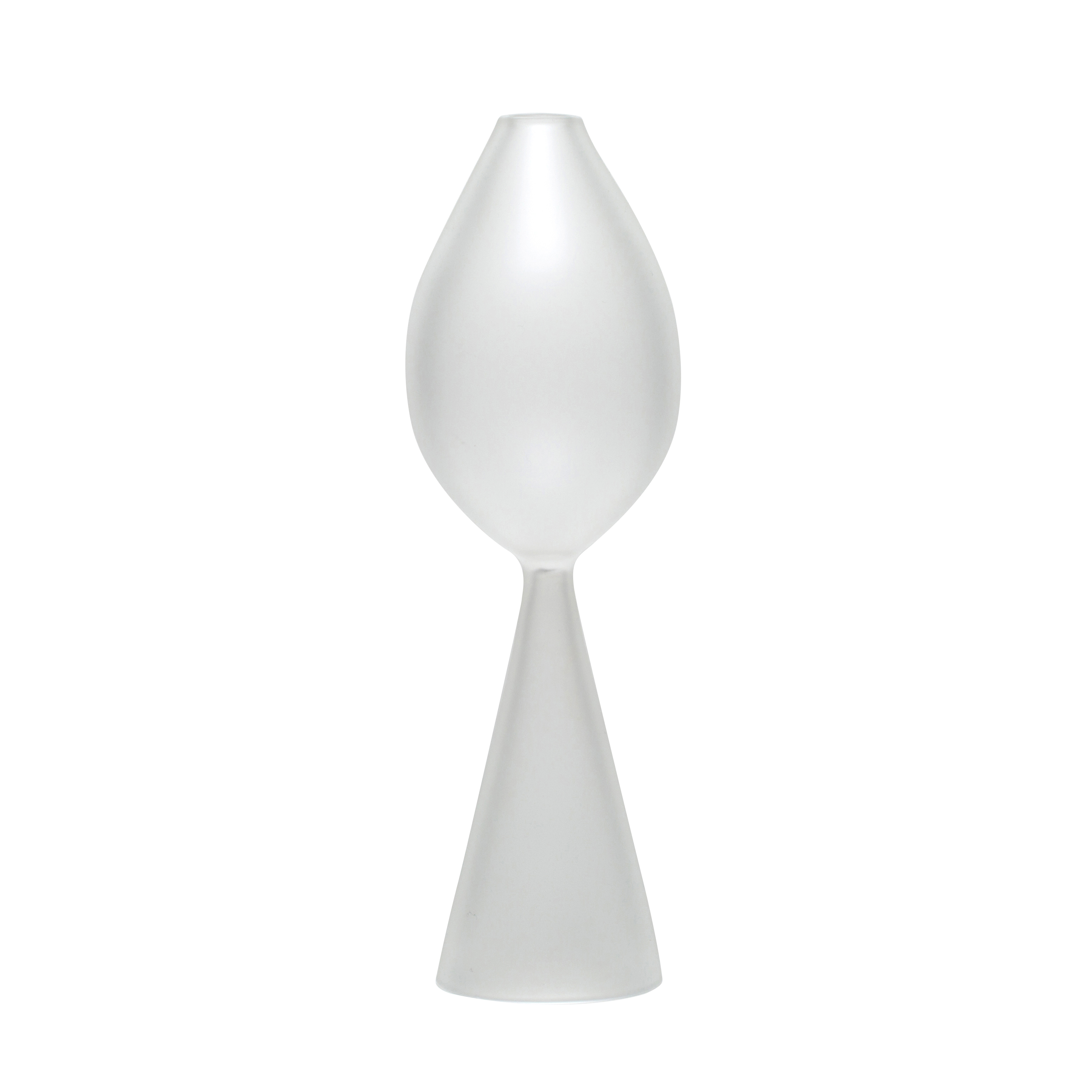 Craft combine Handmade Frosted Glass Vase In A Flower Bud Shape 