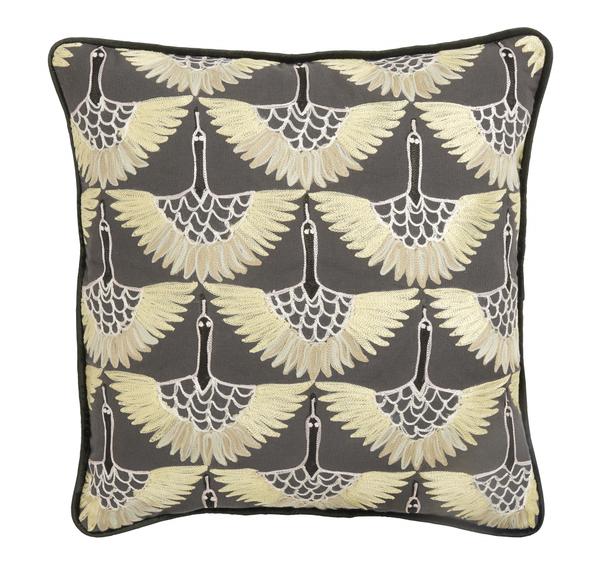 Nordal Nordal Yellow Bird Embroidery Cushion Cover