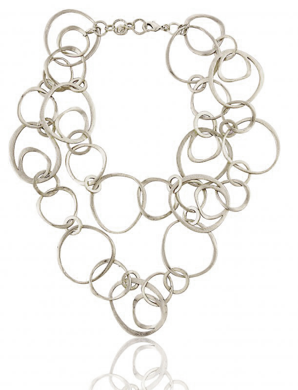 Atelier Mon Gols Hulahoop Silver Necklace