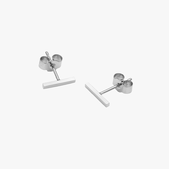 MYIA Silver Bar Stud Earrings