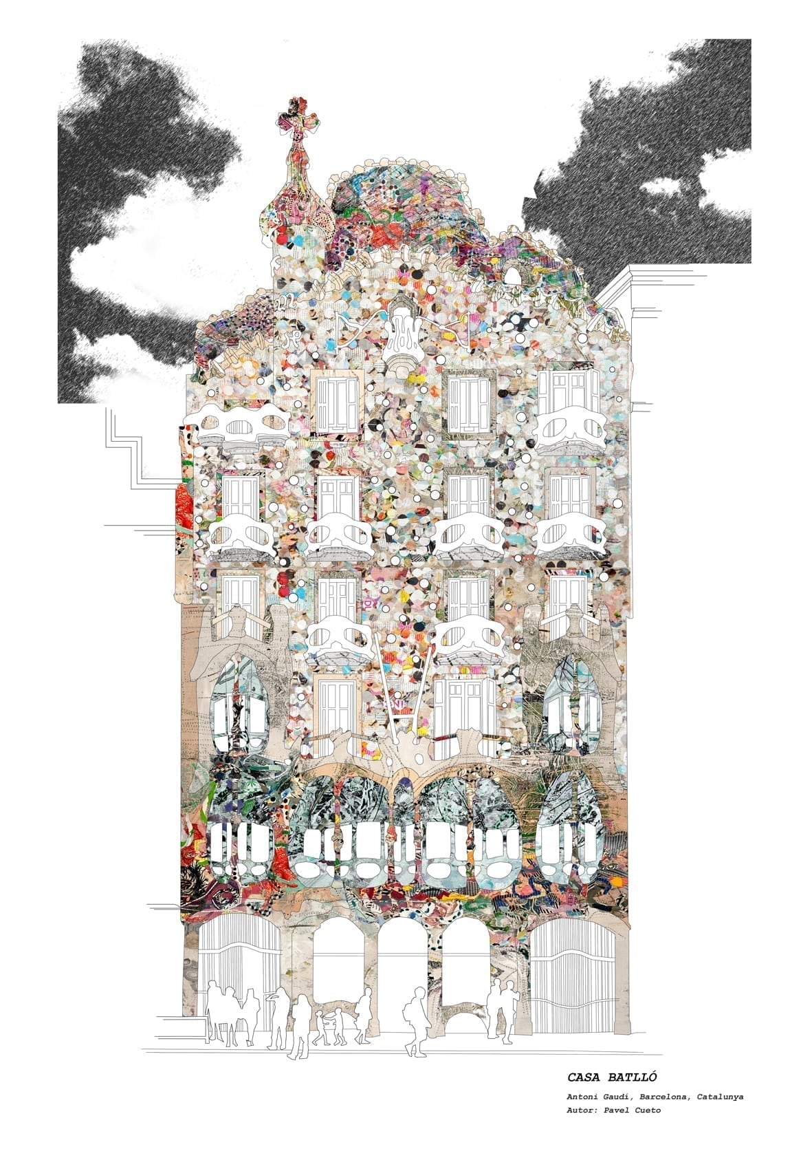 Bornisimo Casa Batlló, Barcelona Print A5