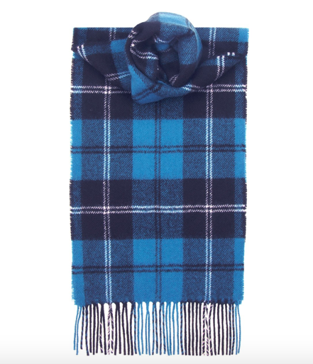 Lochcarron Blue Ramsay Ancient Tartan Lambswool Scarf