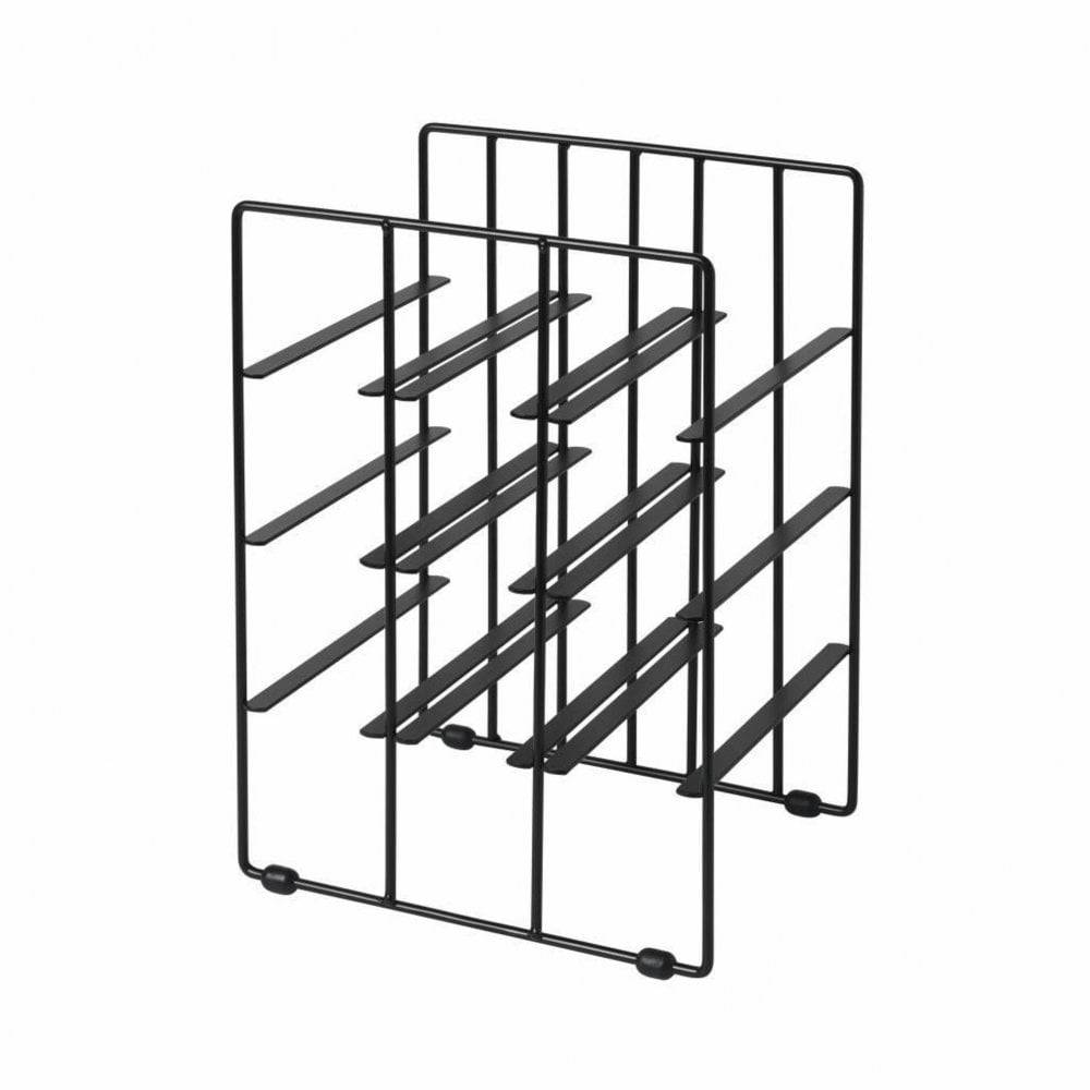 Blomus 9 Bottle Black Pilare Stainless Steel Wine Rack