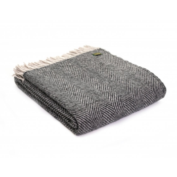 tweedmill-charcoal-and-silver-grey-herringbone-pure-new-wool-throw-150cm-x-183cm