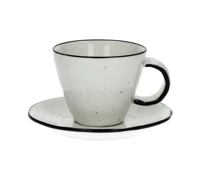 Pomax Porcelain Espresso Cup & Saucer