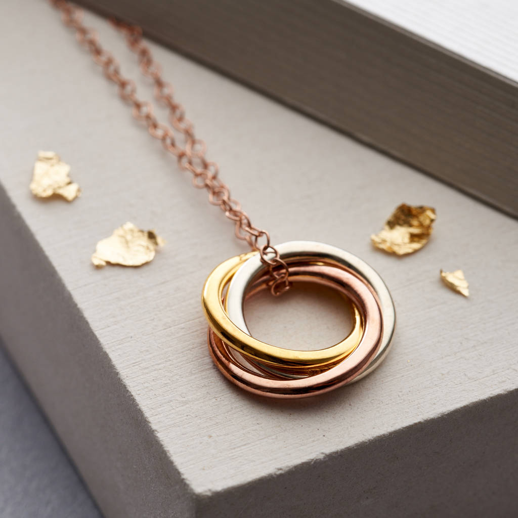 Posh Totty Designs Mixed Gold Russian Ring Necklace