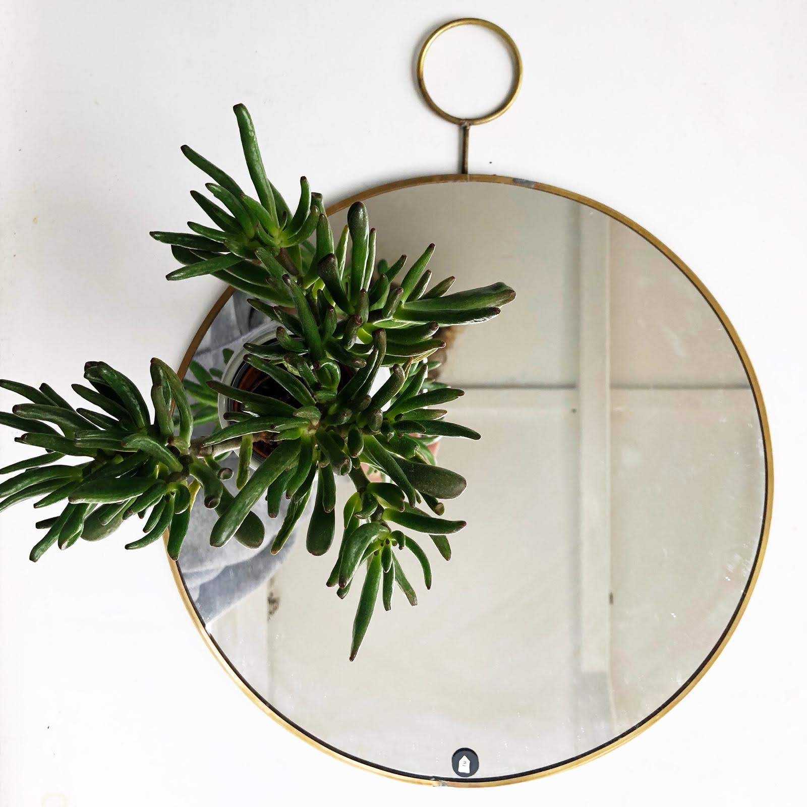 House Doctor Antique Brass Handmade Loop Mirror