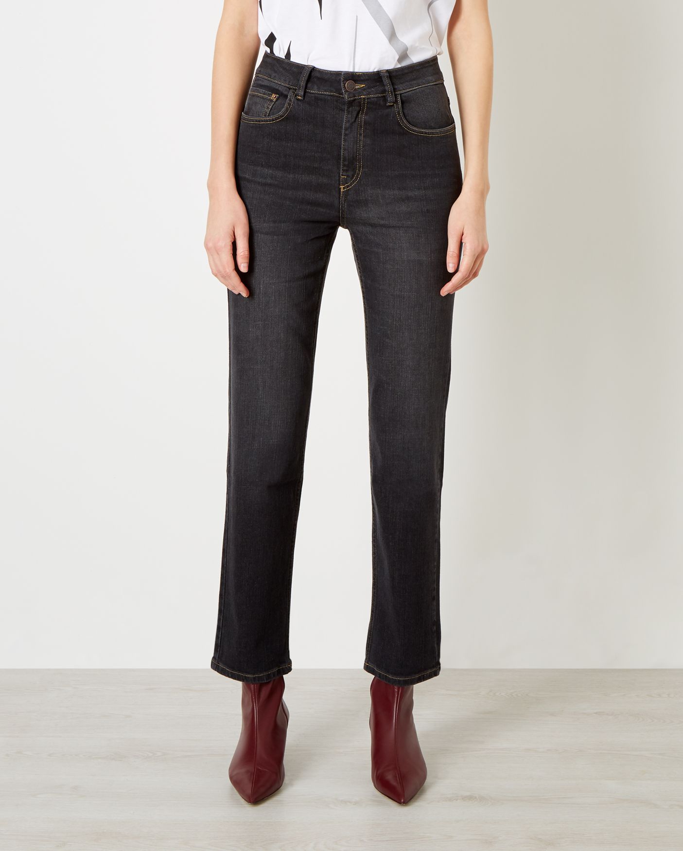 Iden Vintage Black Sylvia Straight Leg Jeans