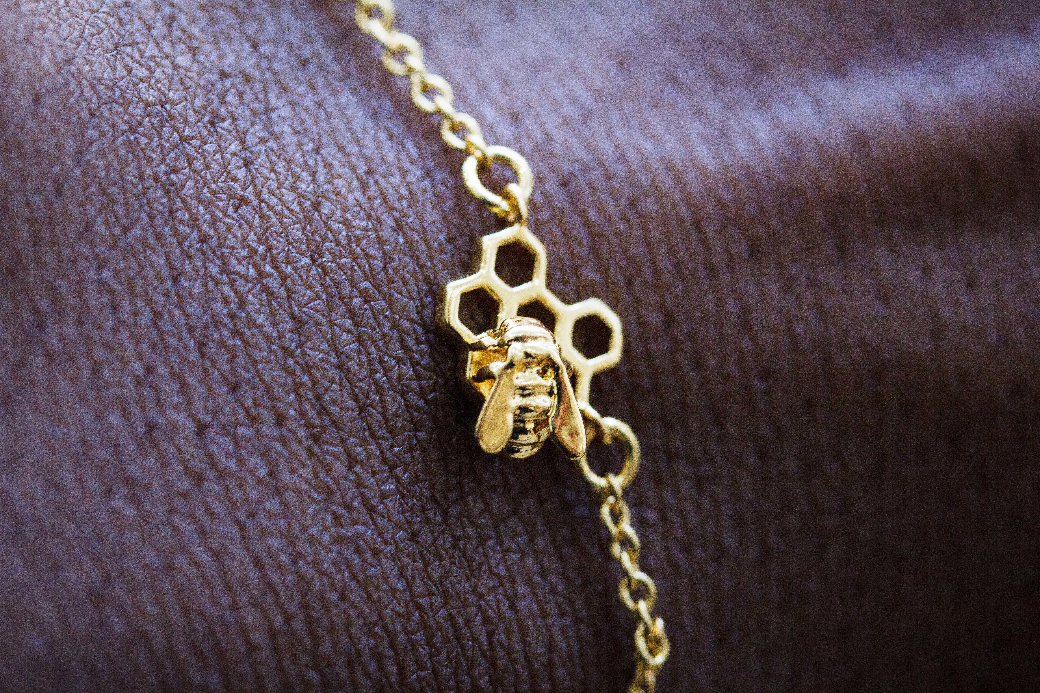 Bill Skinner Hexagon Bee Honeycomb Bee ID Bracelet