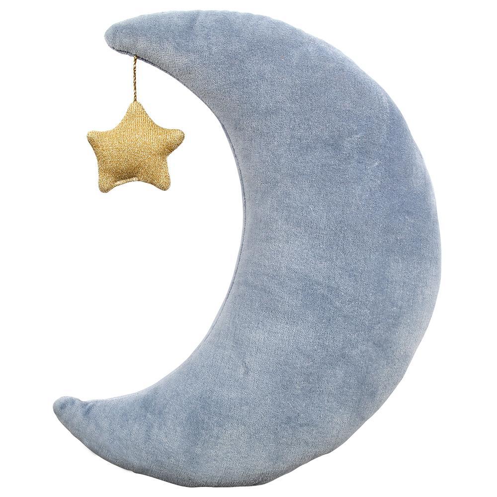 Meri Meri Blue Velvet Moon Cushion