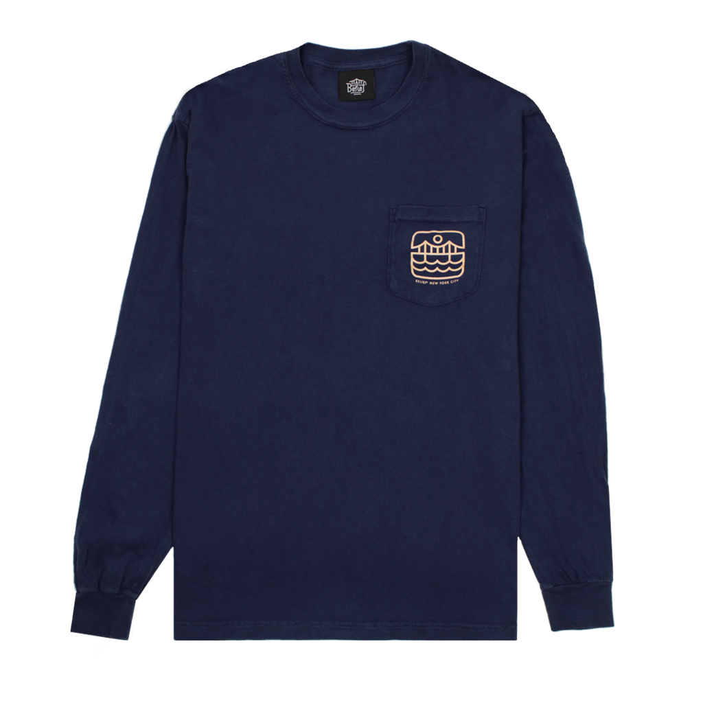 Belief NYC Navy Atlantic LS Tee