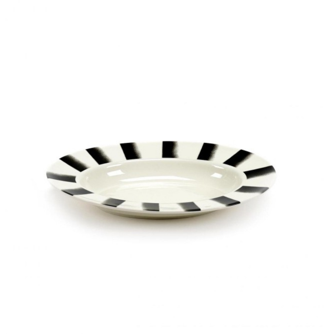 Serax Black And White Lines Pasta And Pasta Serving Dish