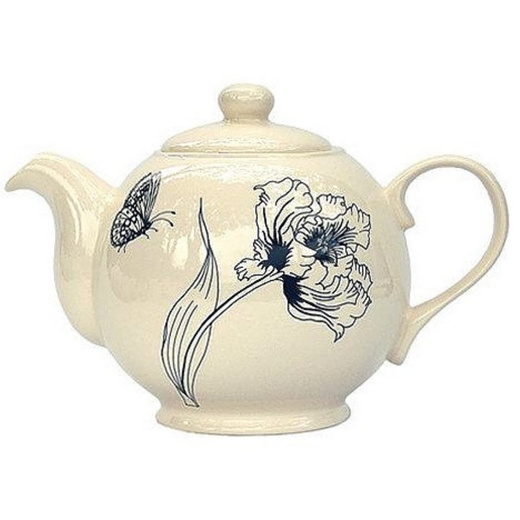 Pale & Interesting Large Tulip Modern Botanicals Teapot