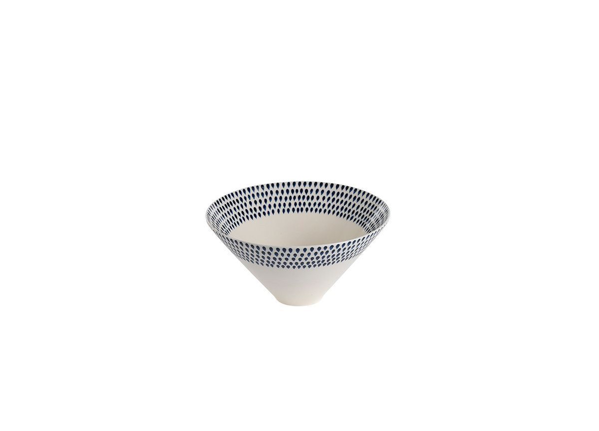 Nkuku Large Indigo Drop Serving Bowl