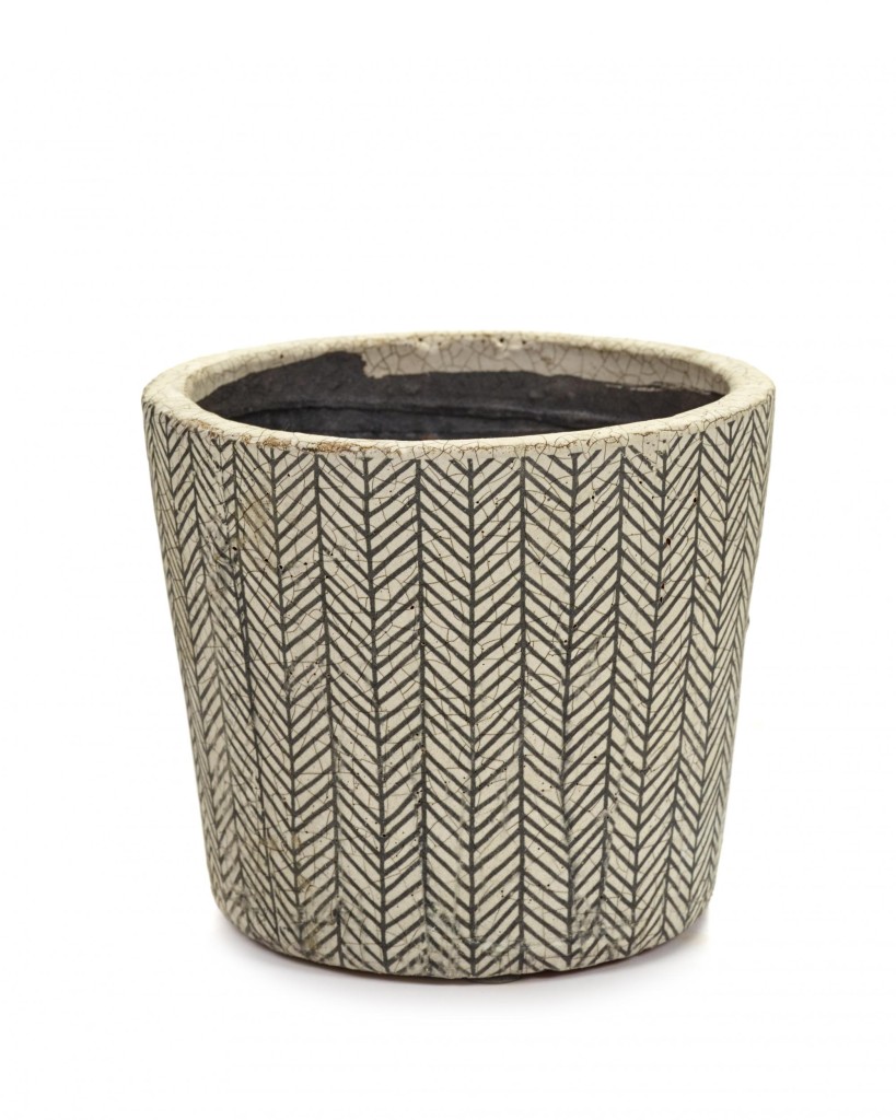 Extra Large Herringbone Arrow Plant Pot