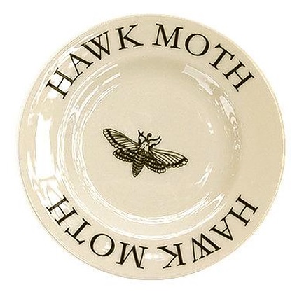 Pale & Interesting Hawkmoth Modern Botanicals Cake Plates