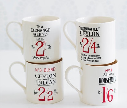 Pale & Interesting Ceylon & Indian Exclusive Tea Label Mugs