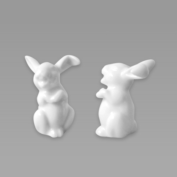 Wallendorfer Two Vintage Bunnies Figurines 