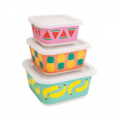Sunnylife Set Of 3 Lunch Boxes