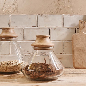 Nkuku Small Clear Deeka Storage Jar