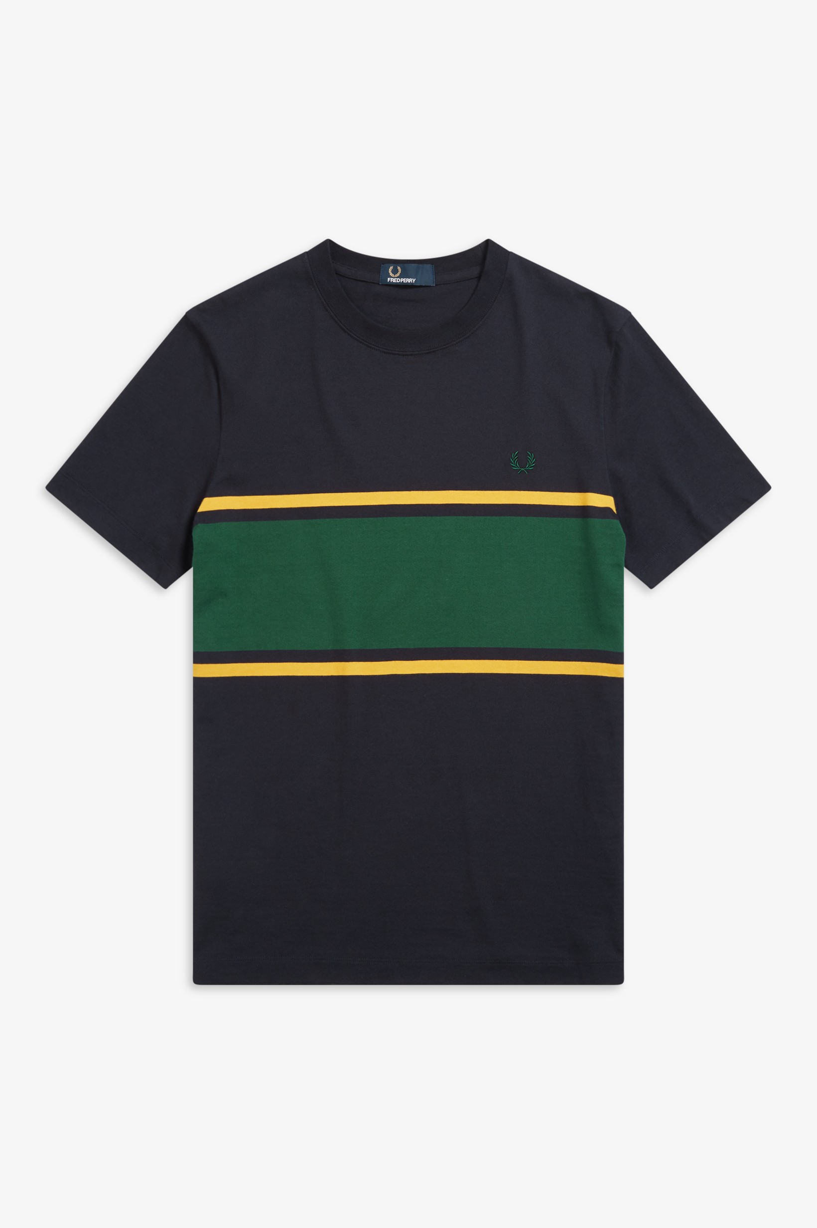 Fred Perry Navy Colour Block Tee