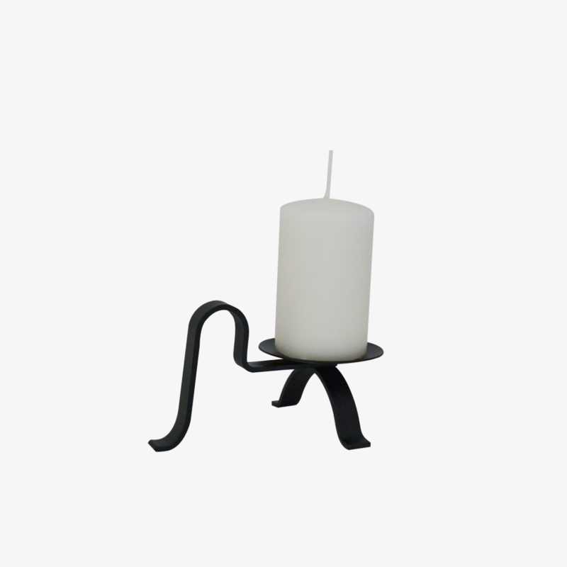 Hasami Porcelain Small Black Metal Candle Holder  