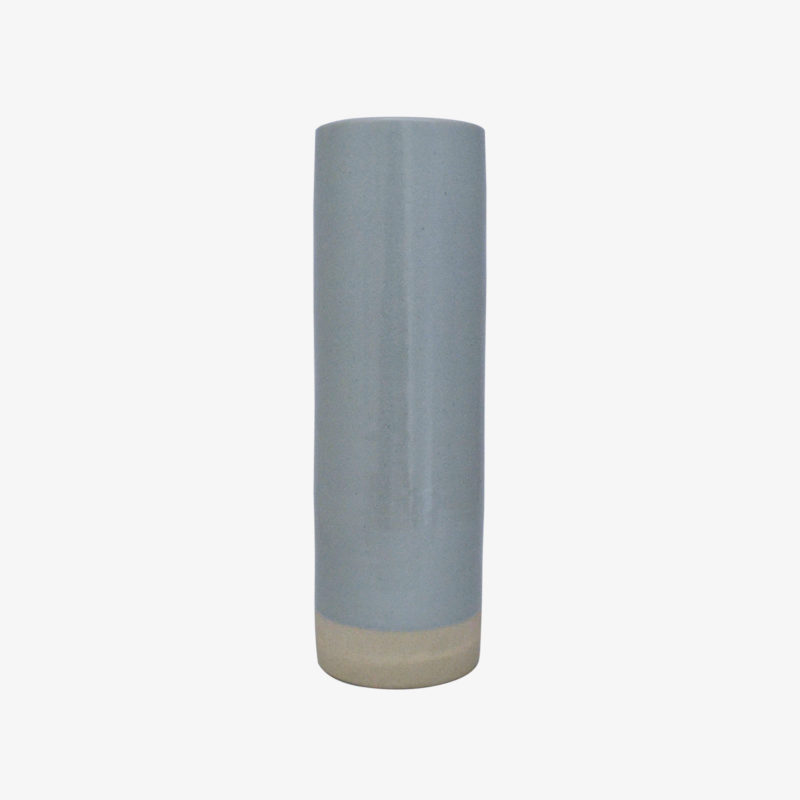 Les Guimards Tall Grey Mate Glazed Sandstone Tube Vase 