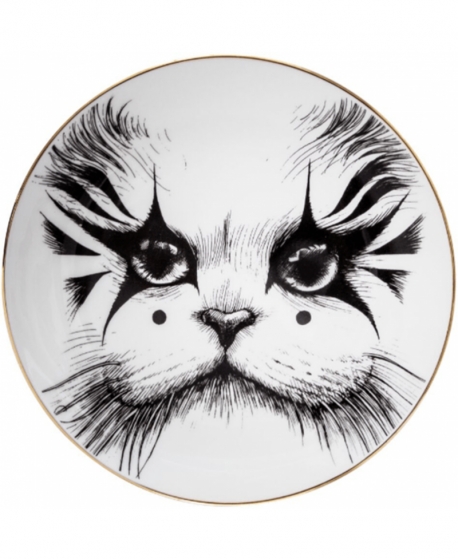 Rory Dobner  Clown Cat Plate