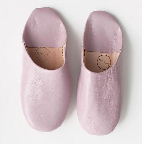 Bohemia Leather Babouche Slipper Vintage Pink Small