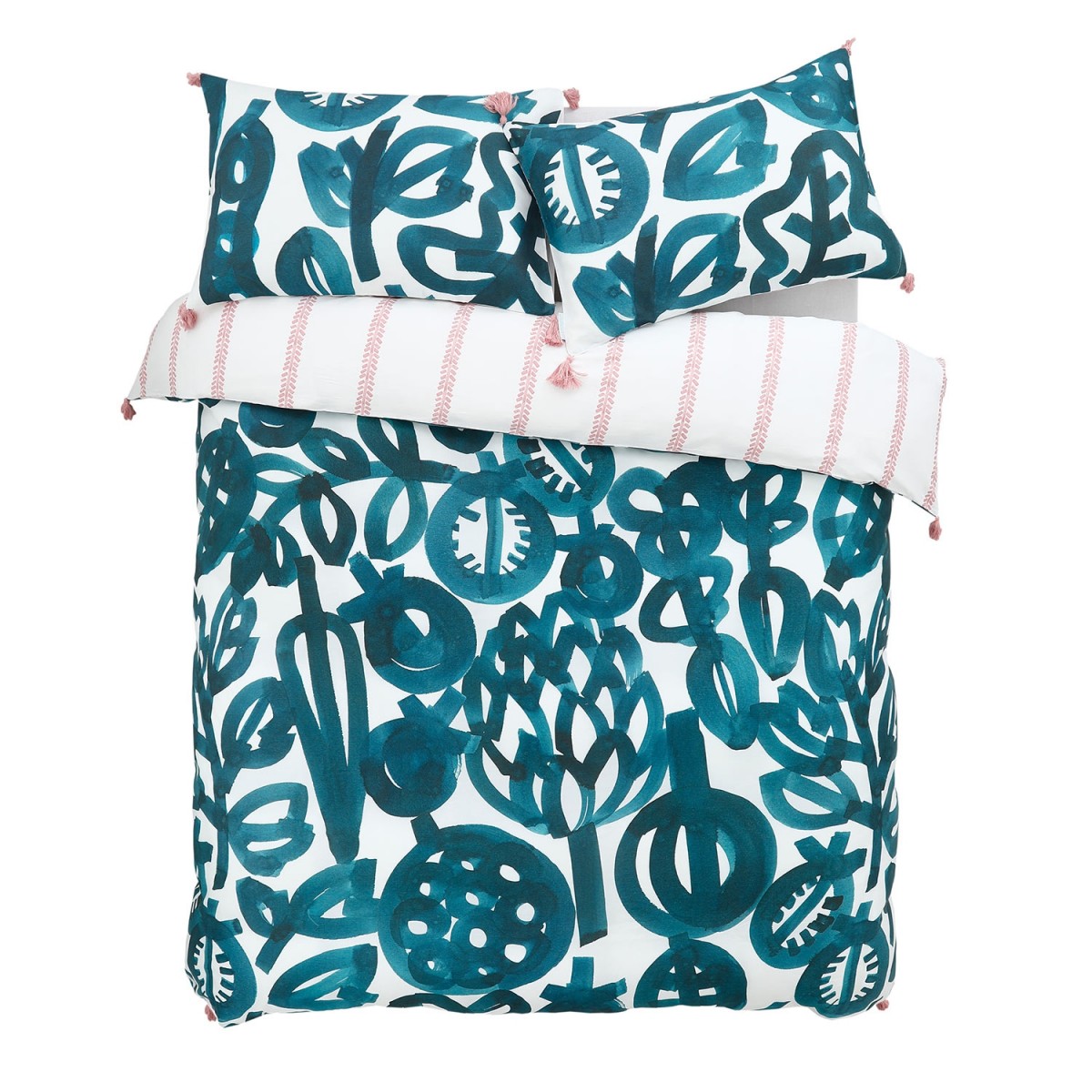 Bluebellgray Double Big Pomegranate Duvet And Pillowcase Set