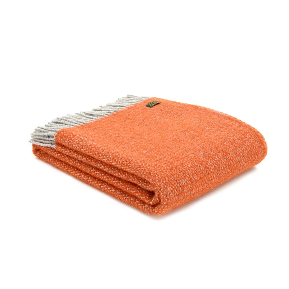 Tweedmill Pumpkin Illusion Pure New Wool Throw 150cm x 183cm