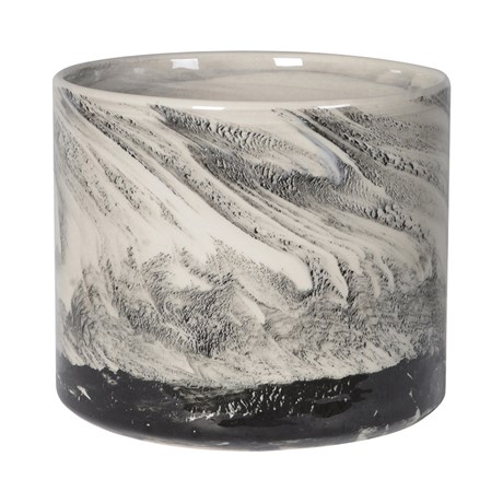 Porter + Cole Black Marble Ceramic Pot