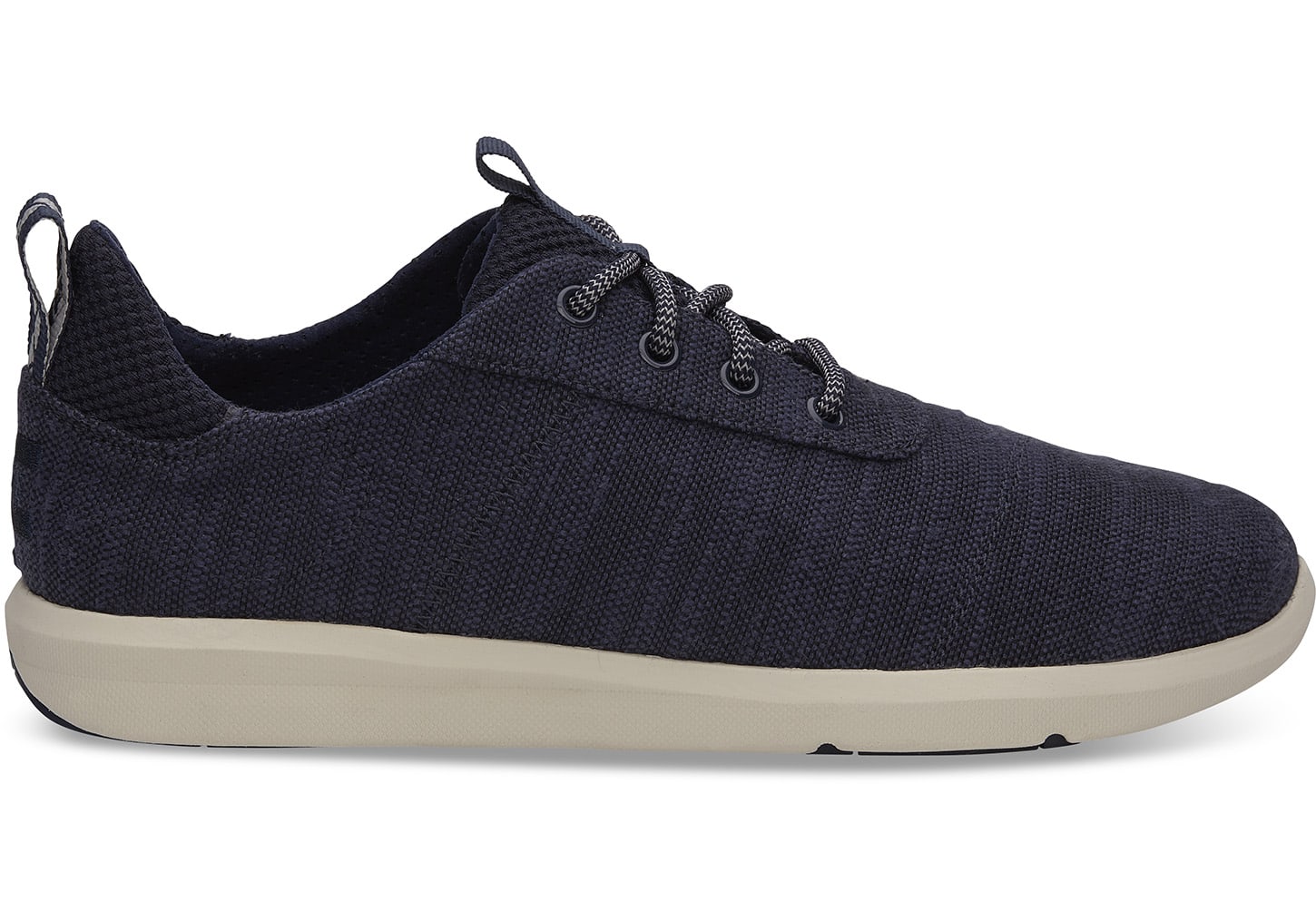 Navy Slubby Cotton Mens Cabrillo Sneaker