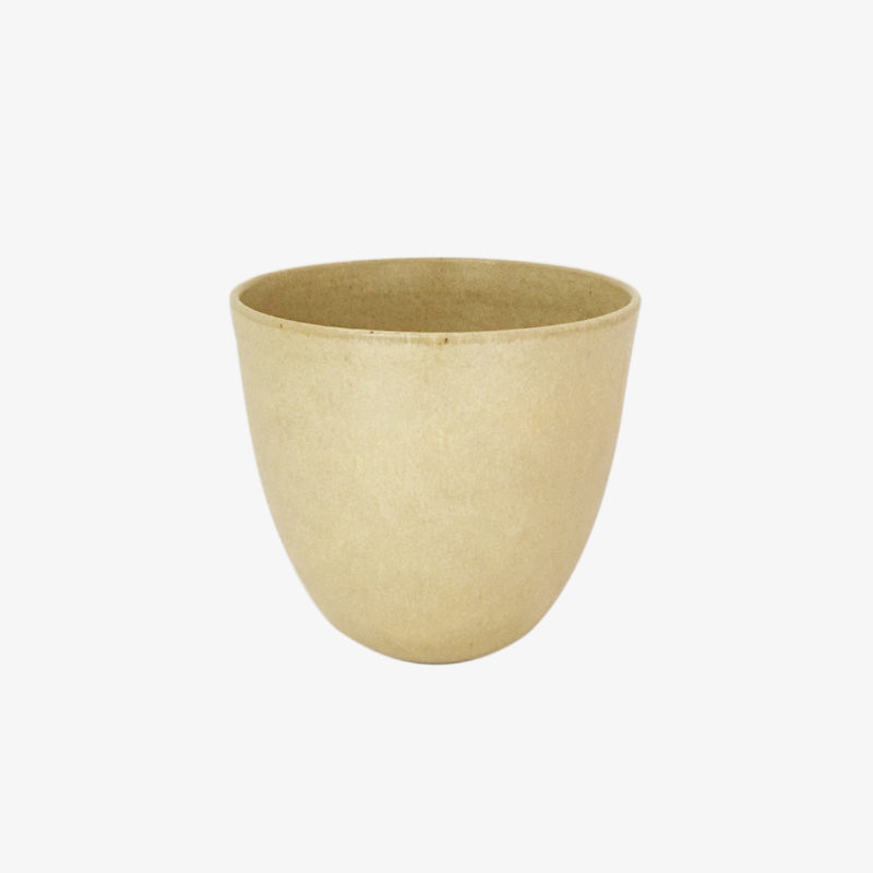 Cécile Preziosa Small Gold Beige Glazed Stoneware Cup 