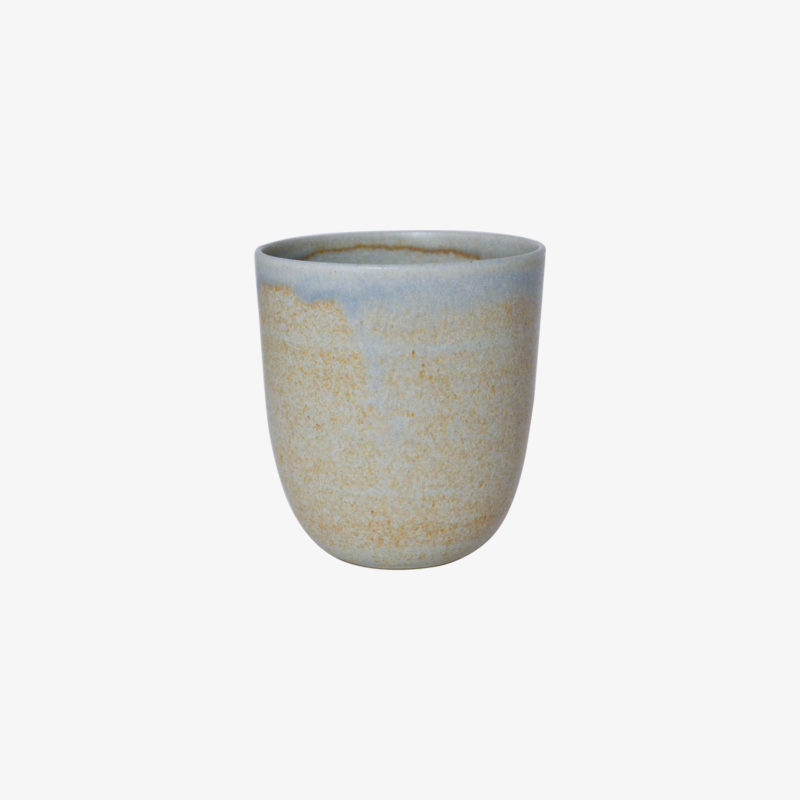 Cécile Preziosa Tall Light Blue Speckled Glazed Stoneware Cup 