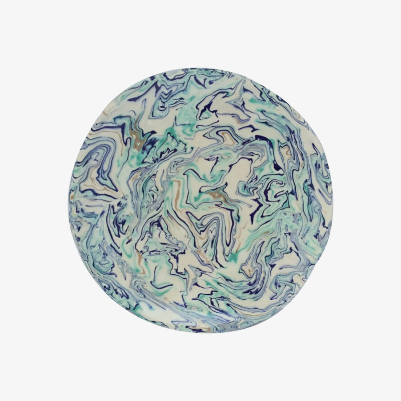 Pascale Mestre Aptware mixed clay large plate D 28cm / celadon