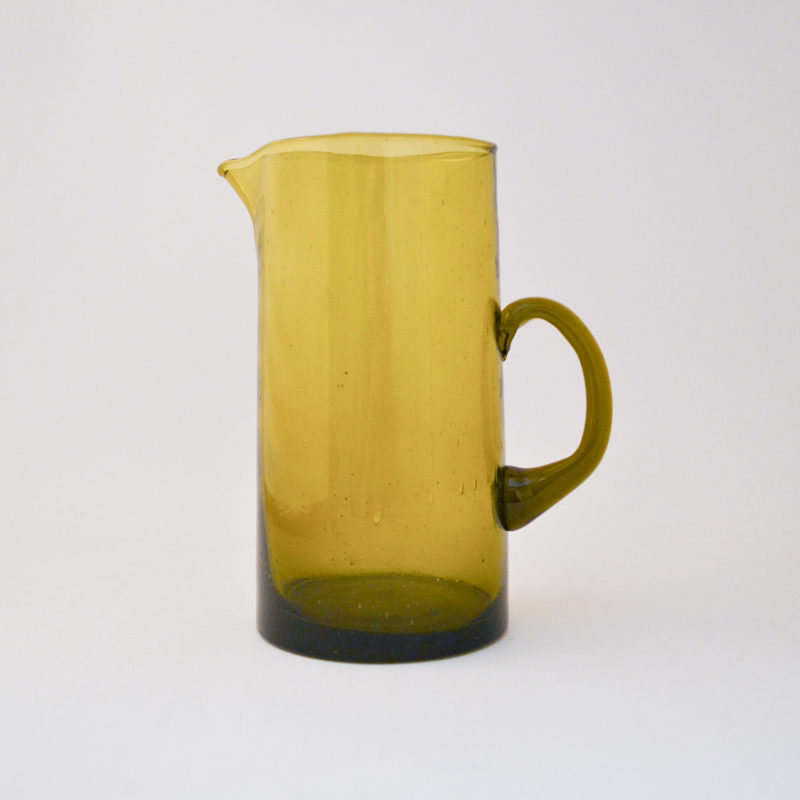 Le verre Beldi Yellow Hand-blown Pitcher with Handle 