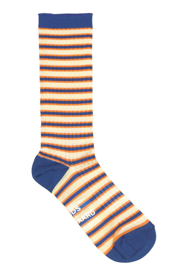 Mads Norgaard Yellow Orange Blue Viscose Rib Andilla Socks 